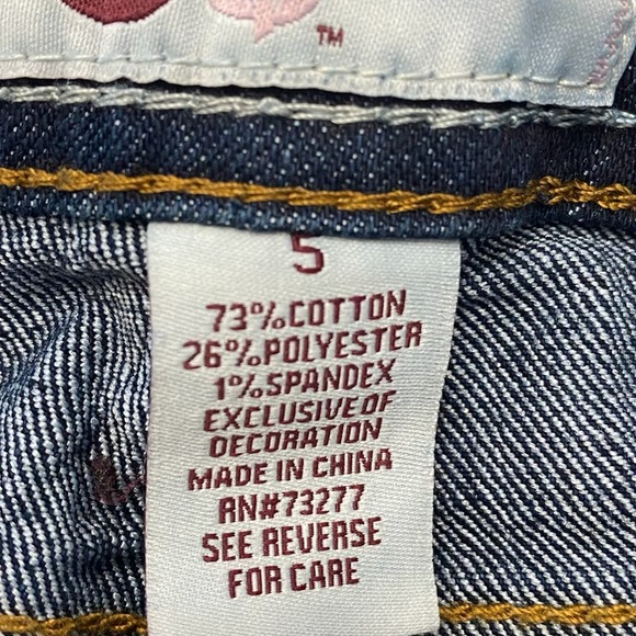 So womens bootcut jeans sz 5 mid rise flip pocket dark wash cowgirl rodeo Y2K - Picture 10 of 12